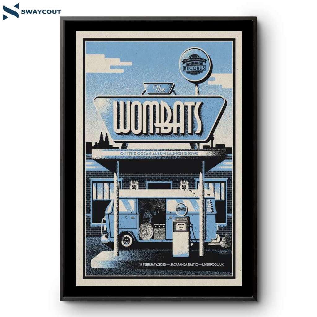 The Wombats Jacaranda Baltic Liverpool Uk February 14 2025 Poster