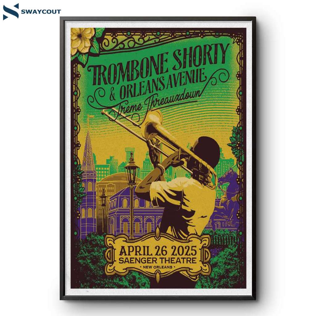 Trombone Shorty Saenger Theatre New Orleans Apr 26 2025 Poster