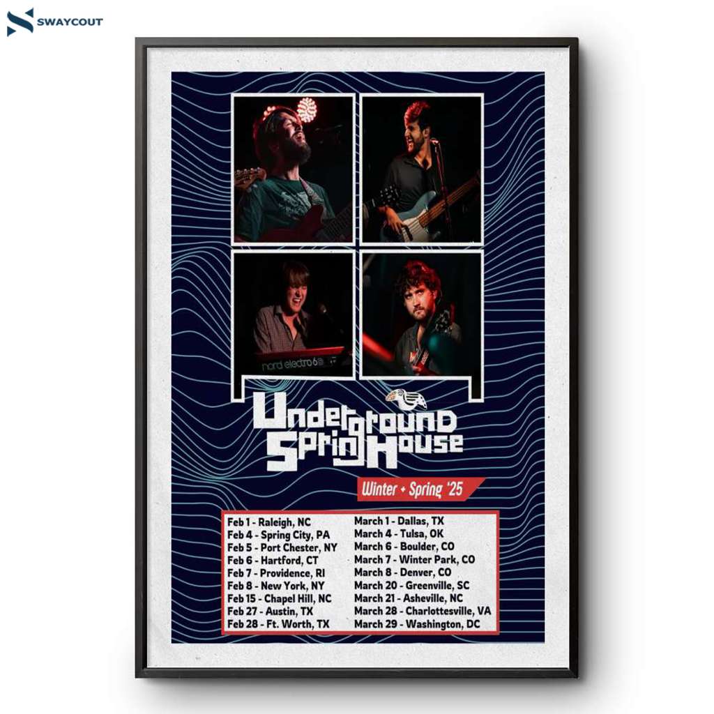 Underground Springhouse Winter & Spring Tour 2025 Poster