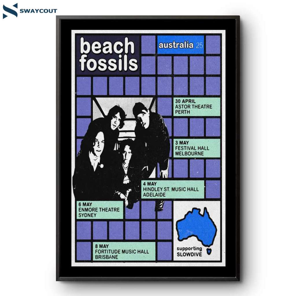 Beach Fossils Australia Tour 2025 Poster