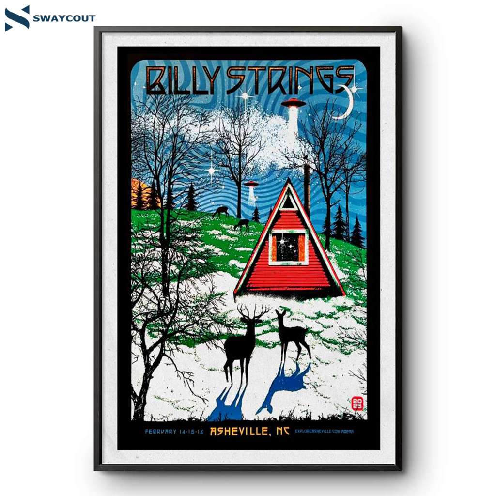 Billy Strings Arena Asheville Nc Feb 14-16 2025 Poster