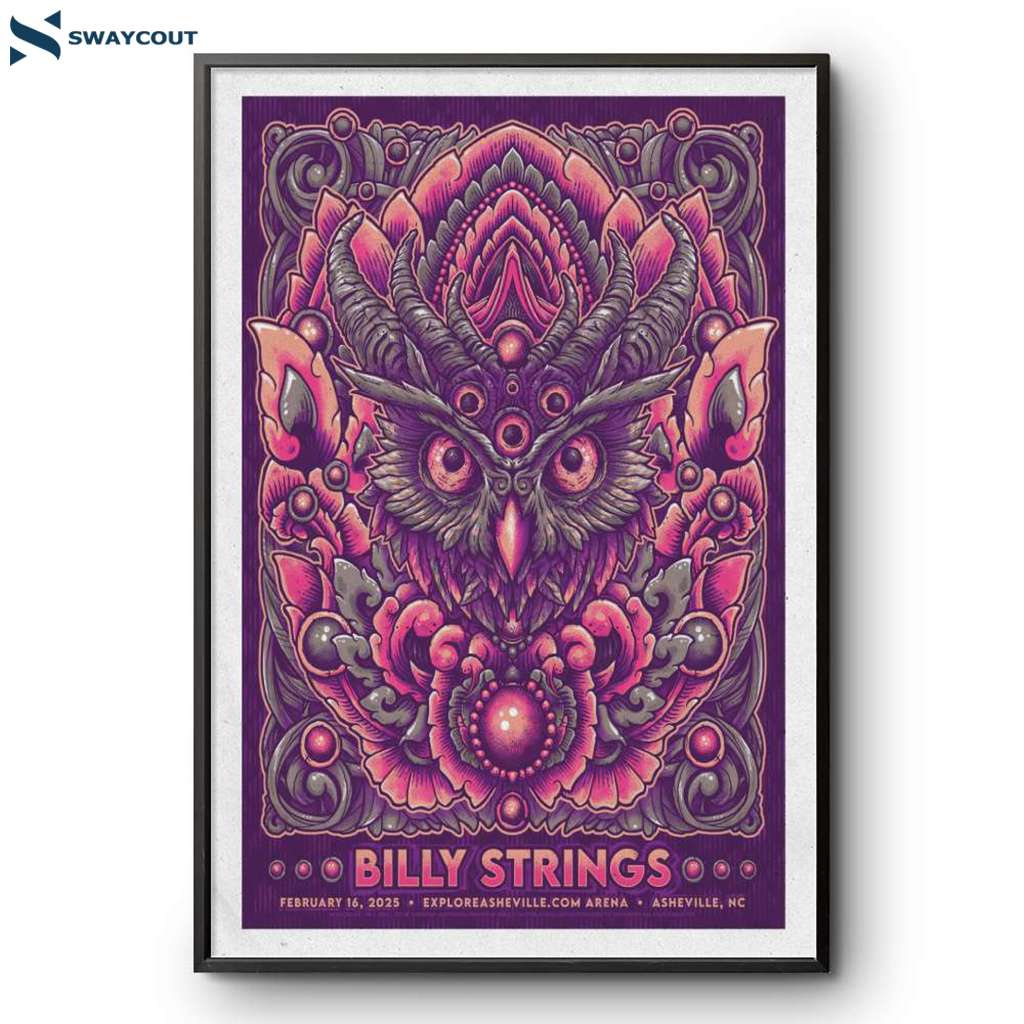 Billy Strings Asheville Nc February 16 2025 Poster