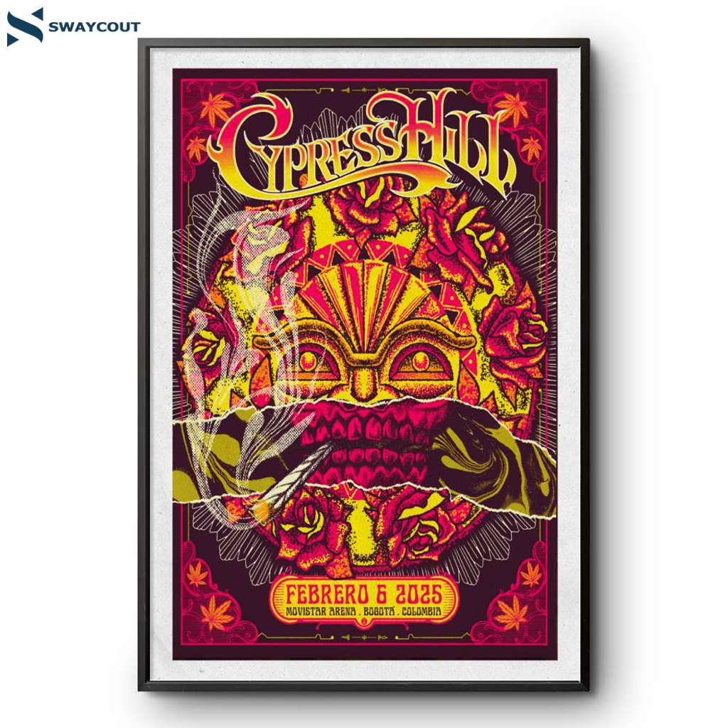 Cypress Hill Movistar Arena Bogotá Colombia 2-6-2025 Poster