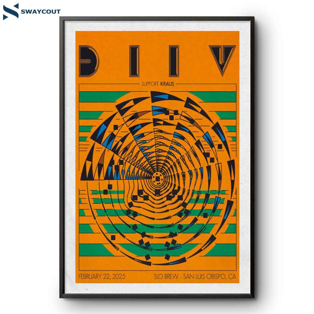 Diiv Slo Brew Rock San Luis Obispo Ca Feb 22 2025 Poster