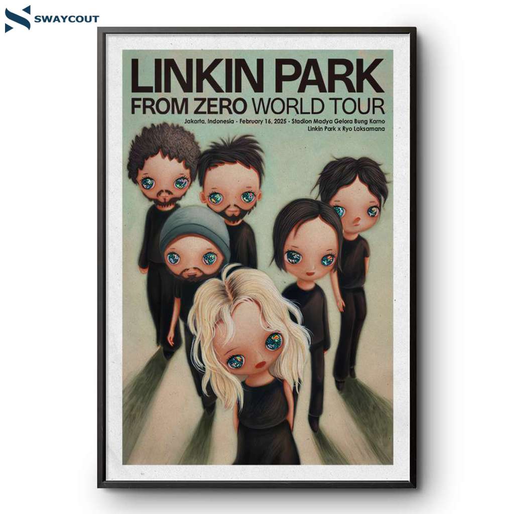 Linkin Park Madya Stadium Kota Jakarta Indonesia Feb 16 2025 Poster