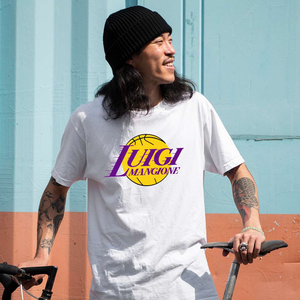 Luigi Mangione Lakers Shirt