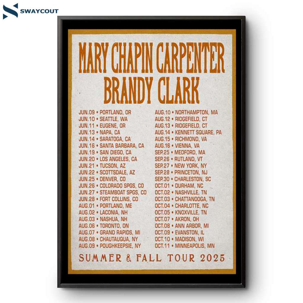 Mary Chapin Carpenter Sumer & Fall Tour 2025 Poster