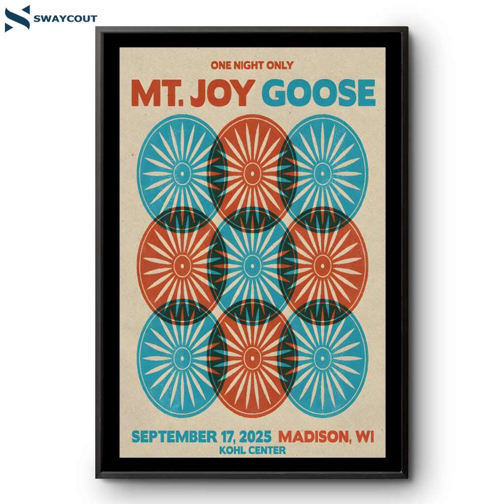 Mt. Joy Goose Kohl Center Madison Wi September 17 2025 Poster