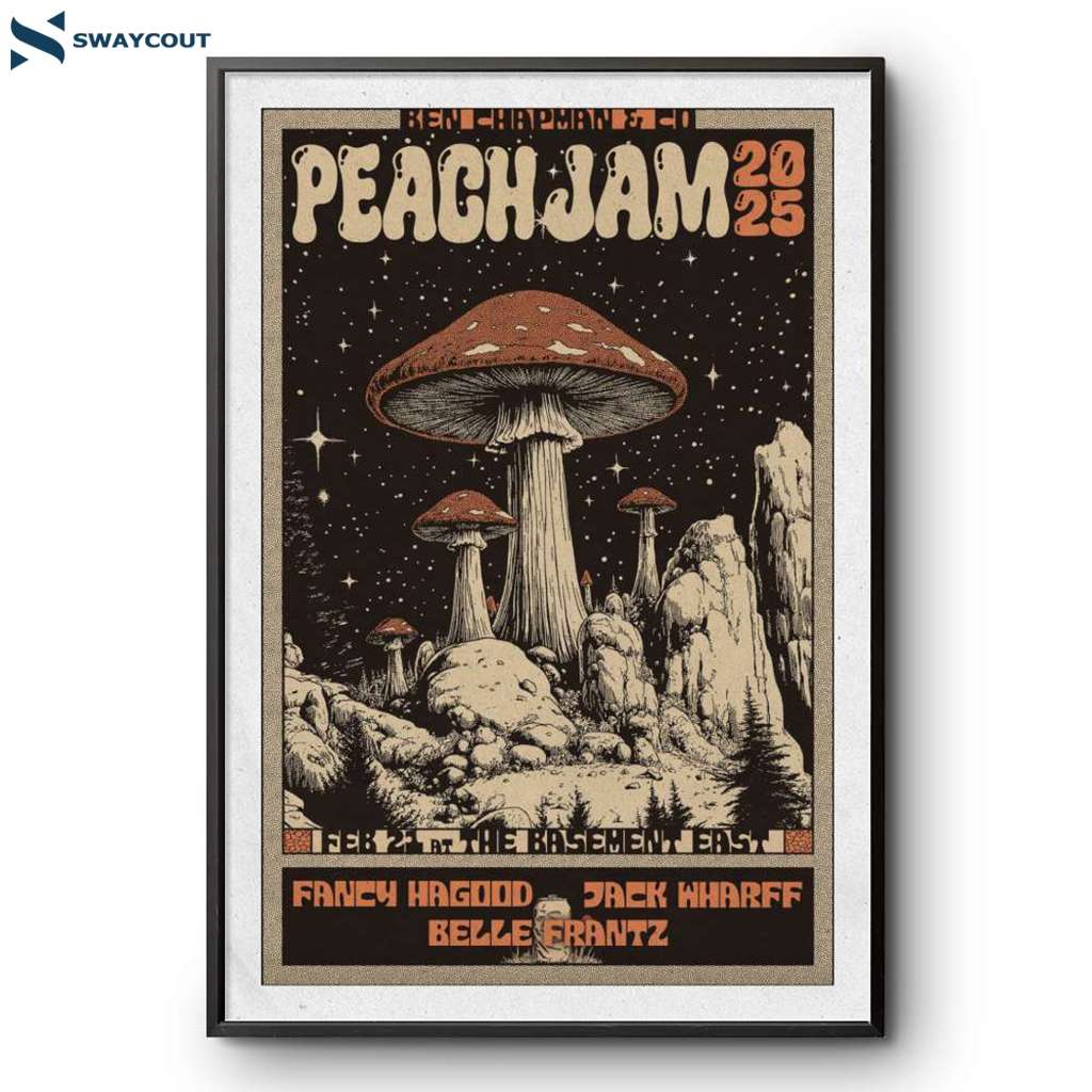 Peach Jam The Basement East Nashville Tn February 21 2025 Poster