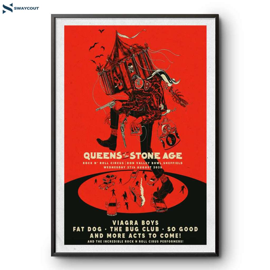 Queens Of The Stone Age Don Valley Bowl Sheffield Uk August 27 2025 Poster