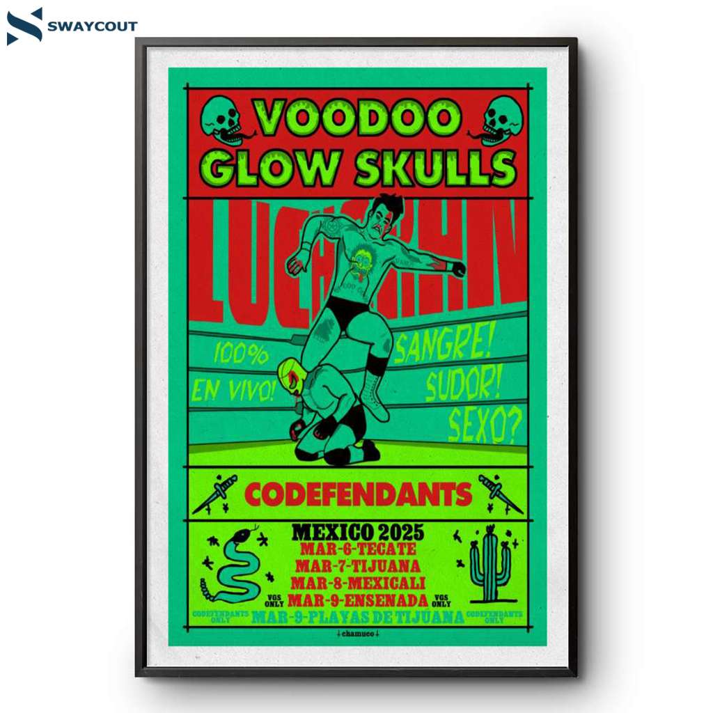 Voodoo Glow Skulls Mexicon Tour 2025 Poster