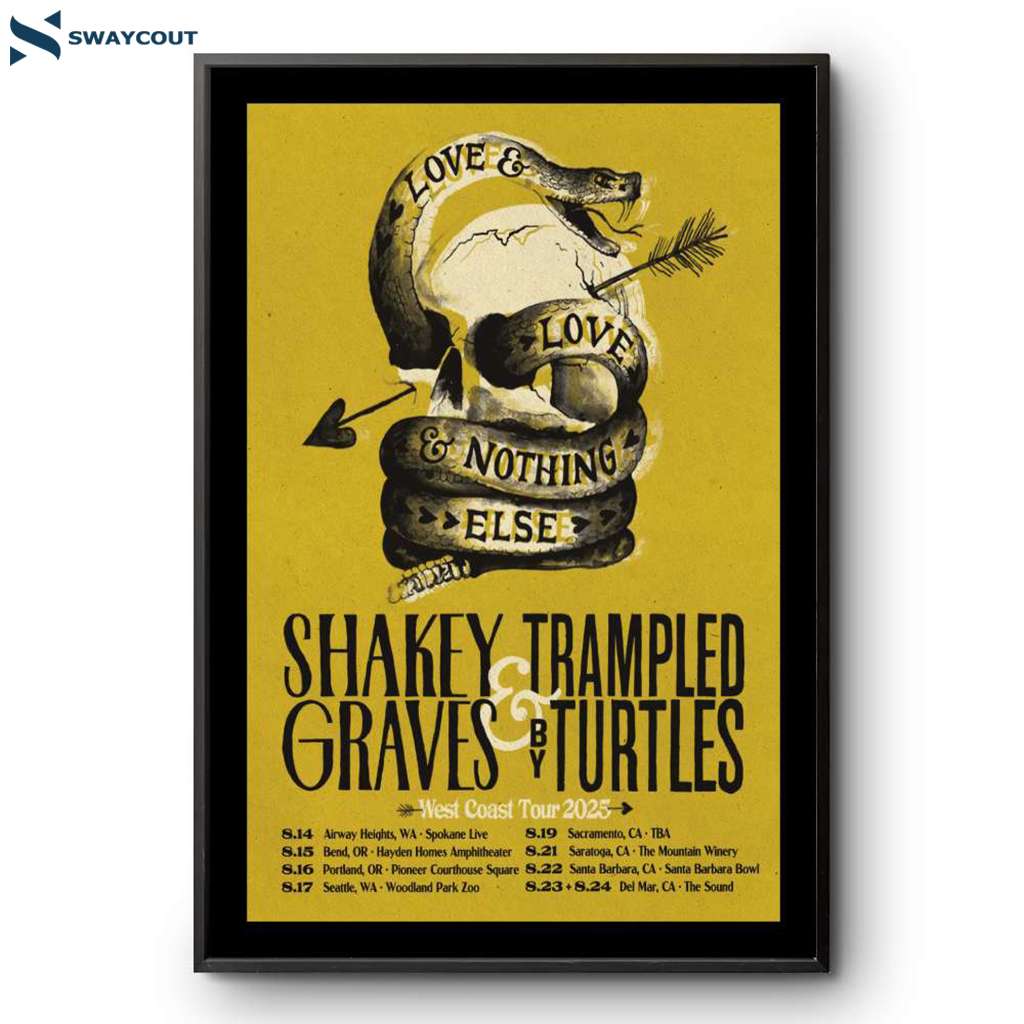 West Coast Tour 2025 Shakey Graves Poster