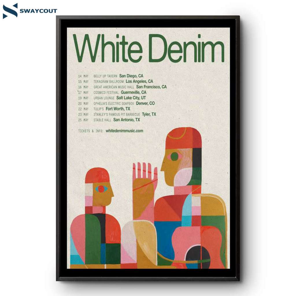 White Denim Los Angeles Ca May 15 2025 Poster