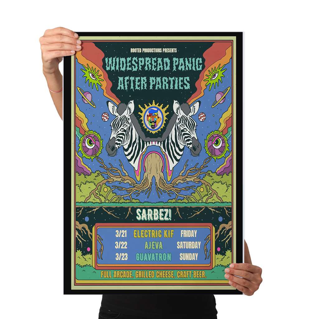 Widespread Panic Afterparty Sarbez 2025 Shows Poster