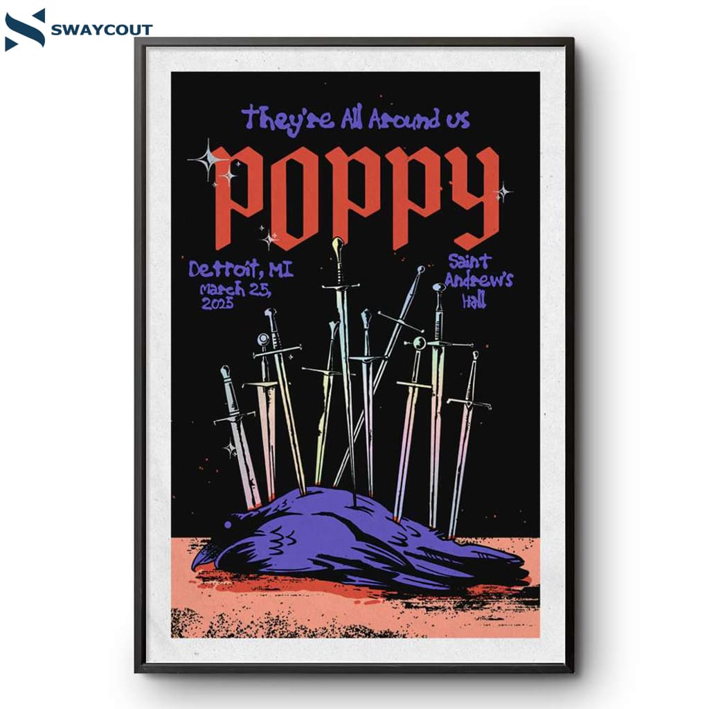 Poppy St. Andrew's Hall Detroit Mi Mar 25 2025 Poster