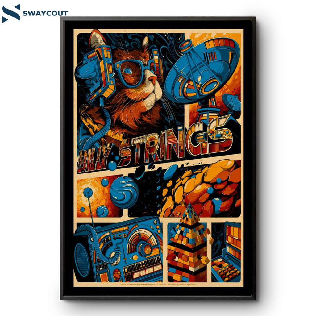 Billy Strings John Paul Jones Arena Charlottesville Va Apr 15 2025 Poster