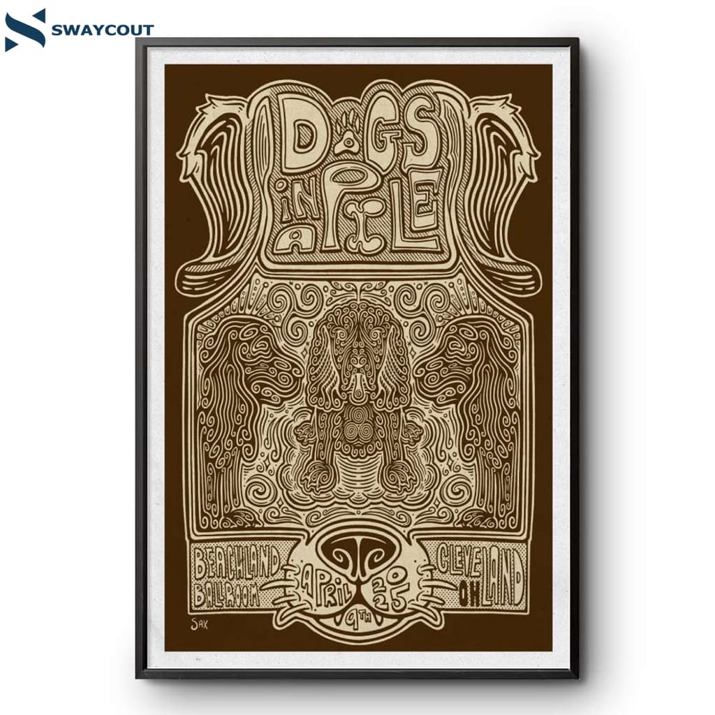 Dogs In A Pile Tour Cleveland Oh 2025 Poster