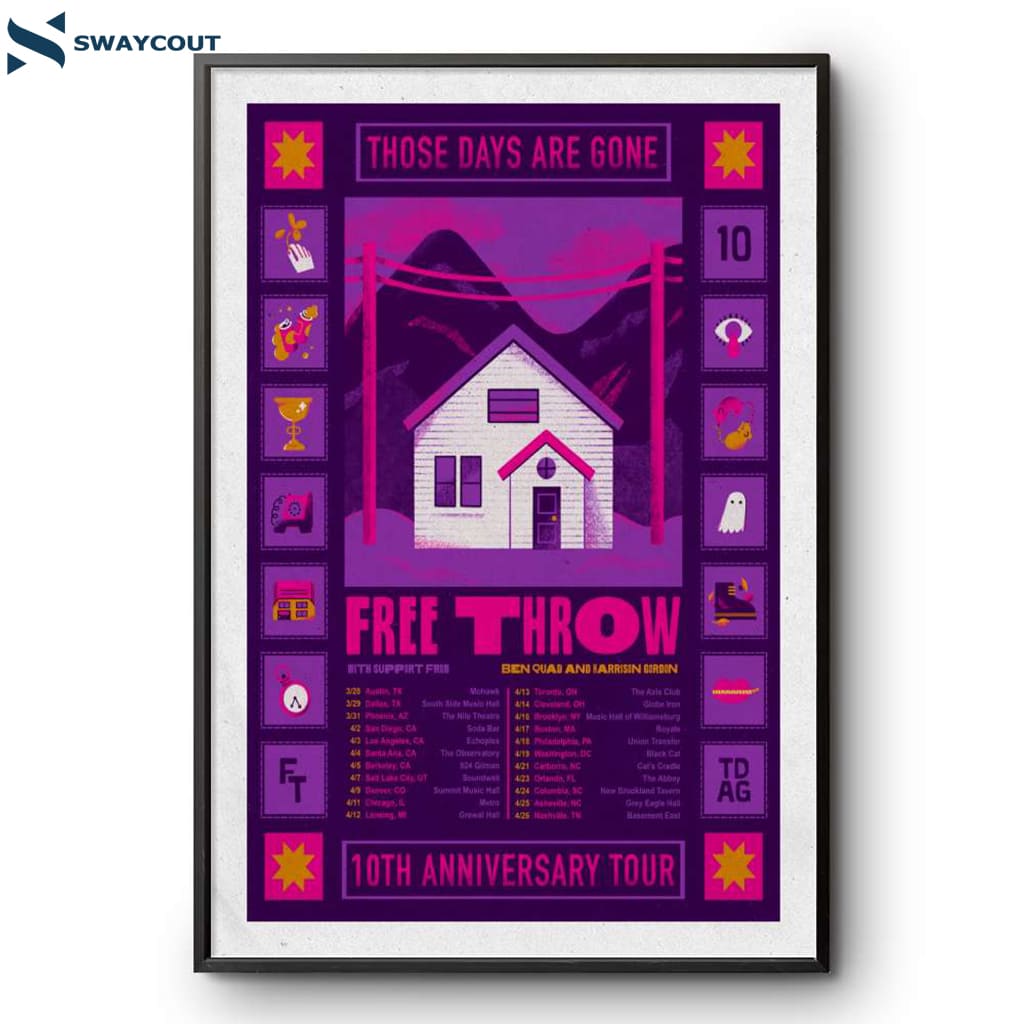 Free Throw 10th Anniversary Tour 2025 Poster