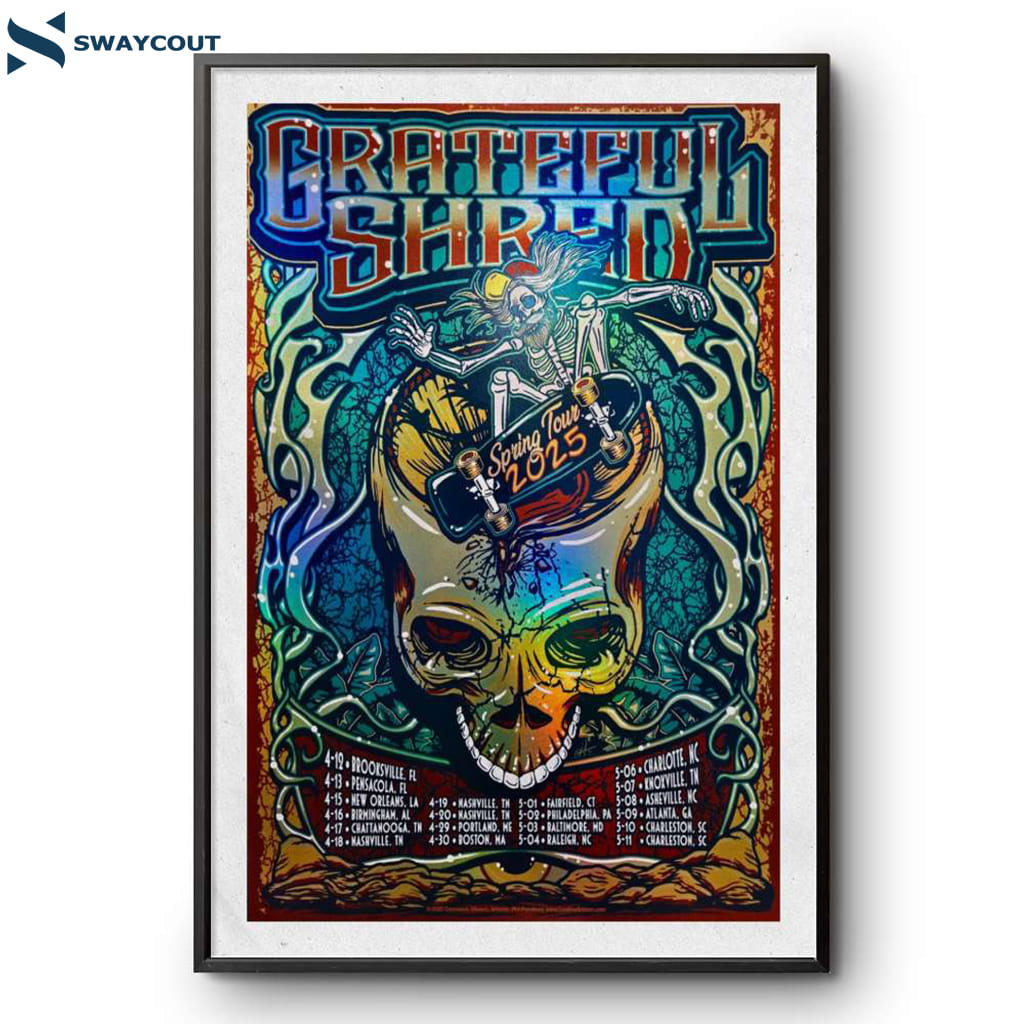Grateful Shred Poster Spring Tour 2025 Poster