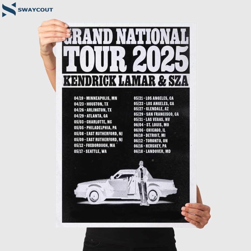 Kendrick Lamar & Sza Grand National Tour 2025 Poster 3