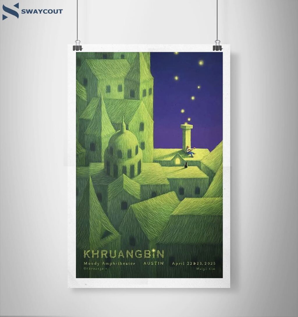 Khruangbin Moody Amphitheater Concert Austin Tx Apr 22-23 2025 Poster 2