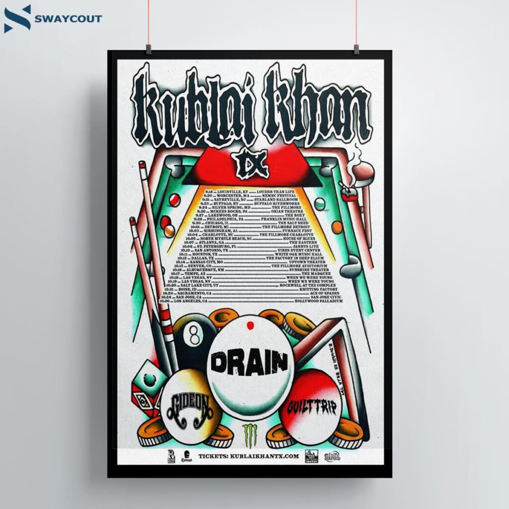 Kublai Khan Tx North America Sep 18 - Oct 26 2025 Tour Poster 1