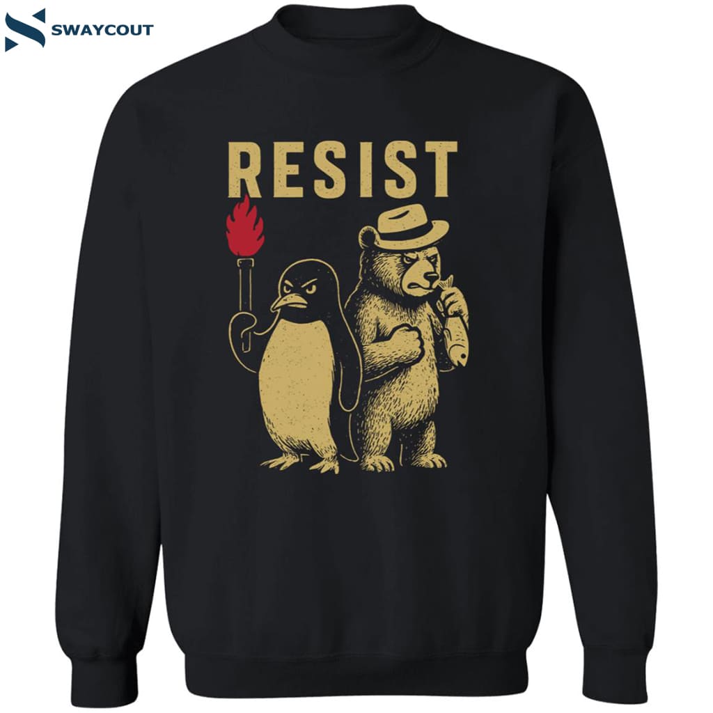 Penguins Smokey Bear Resist Tariff Shirt 6 Penguins Smokey Bear Resist Tariff Shirt 2