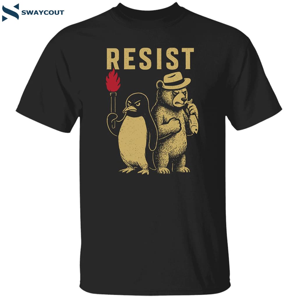 Penguins Smokey Bear Resist Tariff Shirt