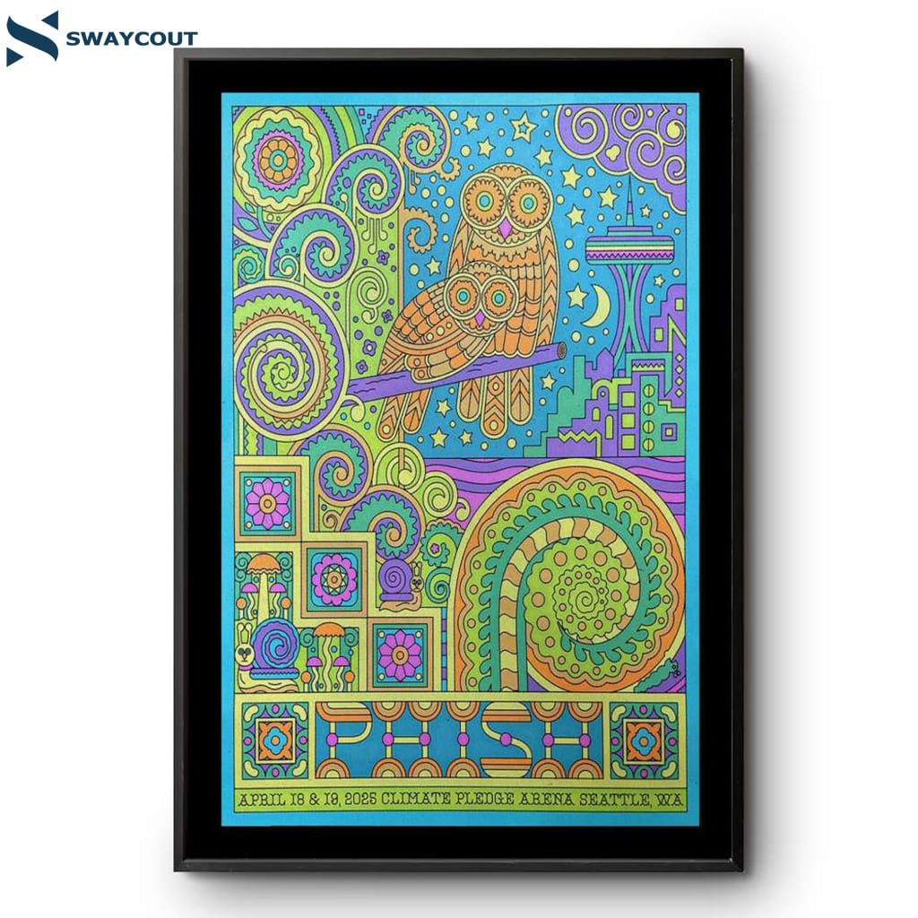 Phish Seattle Wa Climate Pledge Arena Apr 18-19 2025 Poster