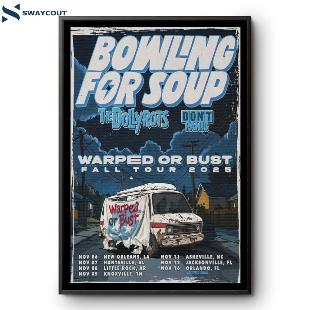 Bowling For Soup Warped Or Bust Fall Tour 2025 Poster