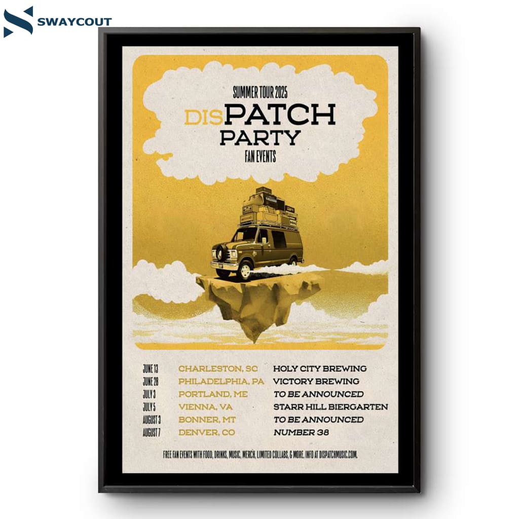 Dispatch Patch Party Fan Summer Tour 2025 Poster