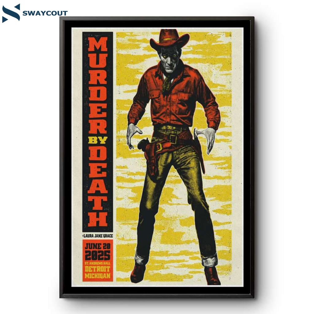 Murder By Death Saint Andrew's Hall Detroit Mi June 20 2025 Poster