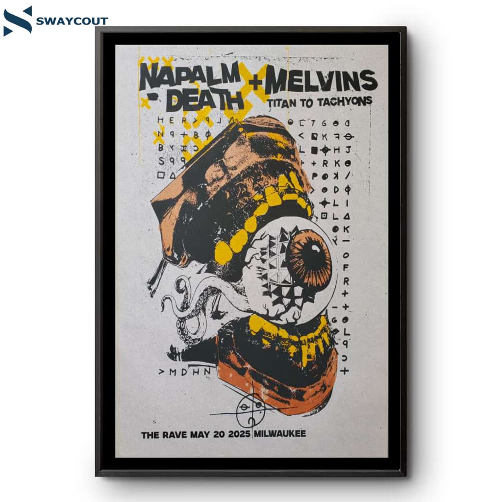 Napalm Death The Rave Milwaukee May 20 2025 Poster