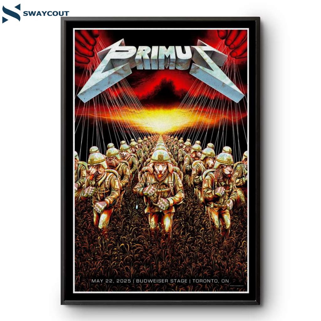Primus Tour Budweiser Stage Toronto On May 22 2025 Poster