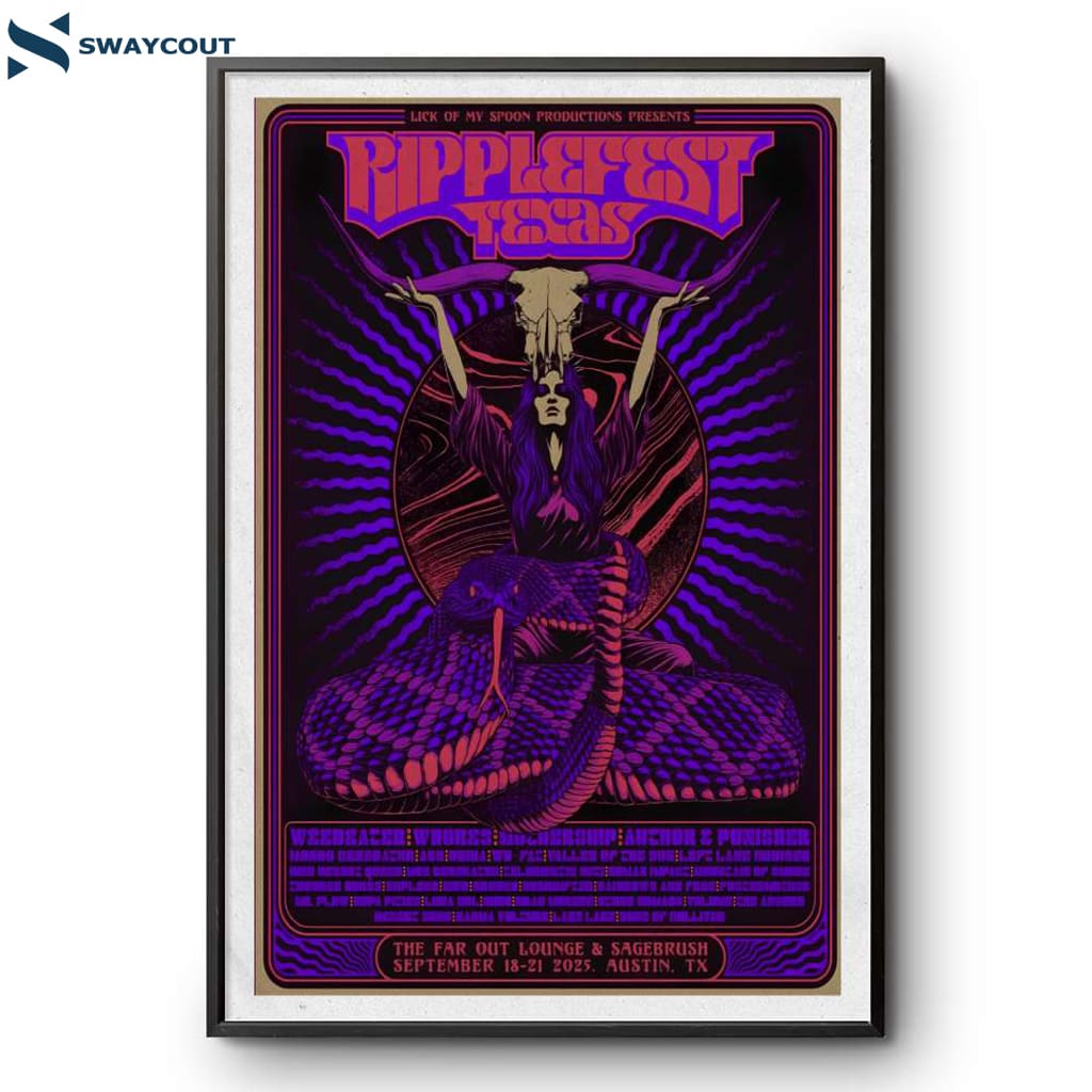 Ripplefest Texas The Far Out Lounge Sagebrush Austin Tx Sep 18-21 2025 Poster