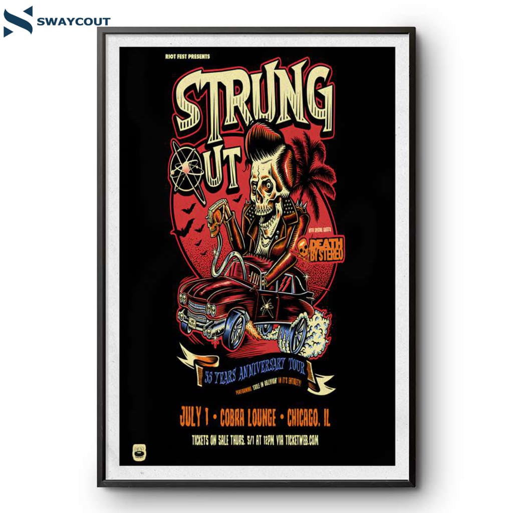 Strung Out Cobra Lounge Chicago Il July 1 2025 Poster