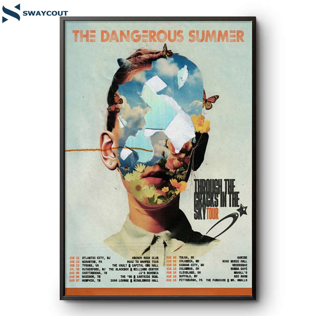 The Dangerous Summer Through The Cracks In The Sky Tour 2025 Poster