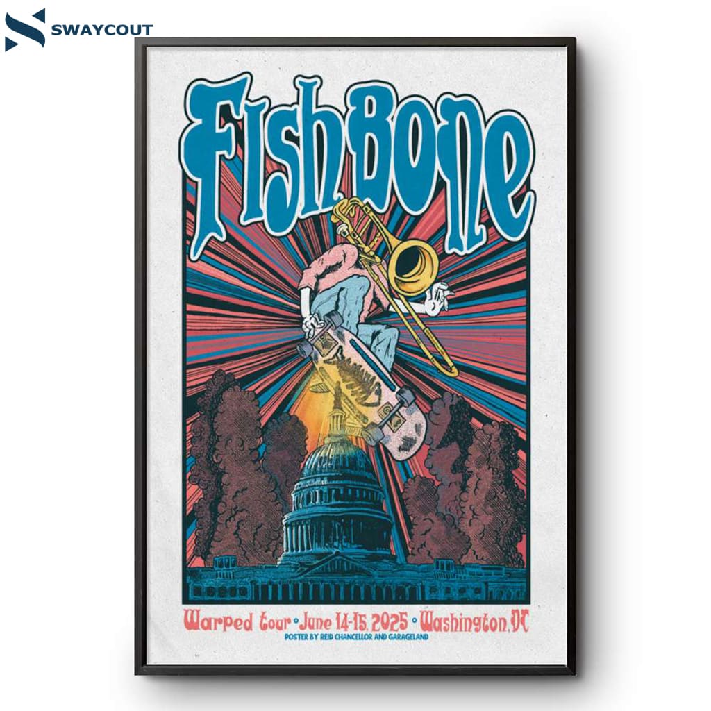 Fishbone Warped Tour Washington Dc June 14-15 2025 Poster